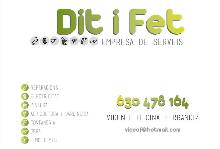 Tarjeta presentación Dit i Fet